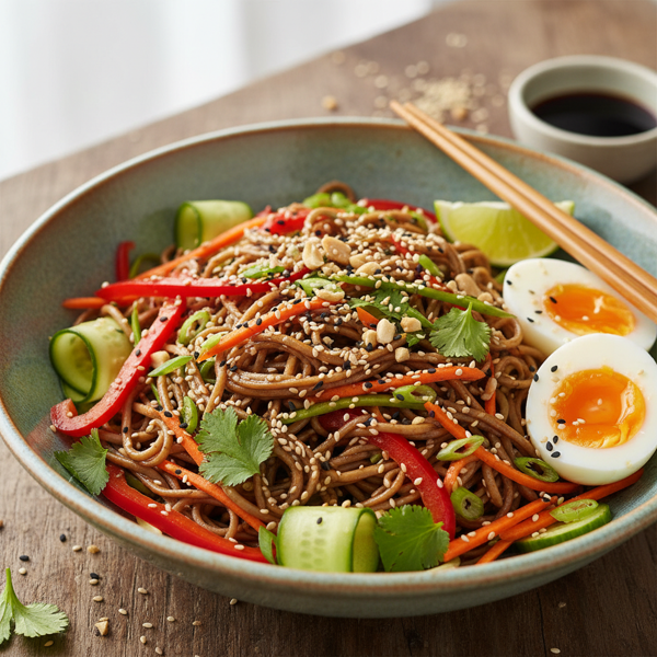 Sesame Soy Soba Noodle Salad recipe
