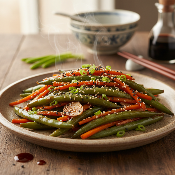 Sesame Teriyaki Green Beans and Carrots Delight recipe