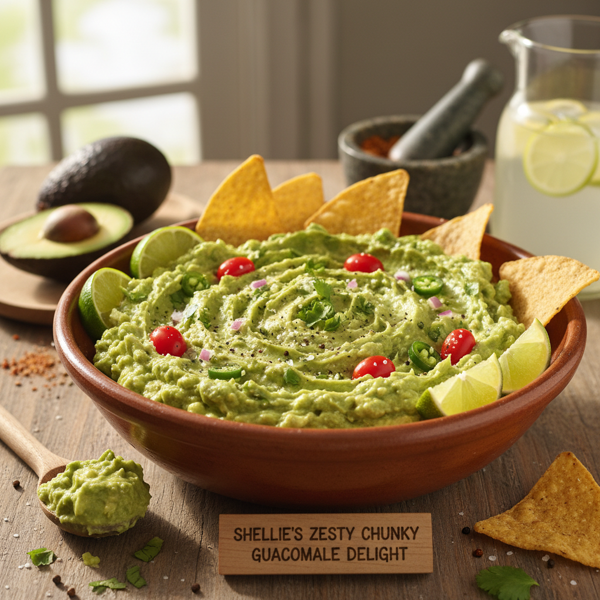 Shellie's Zesty Chunky Guacamole Delight recipe