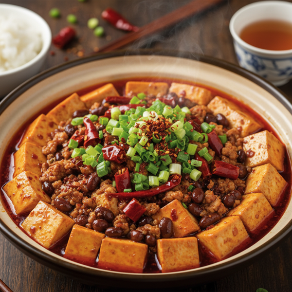 Sichuan-Style Spicy Mapo Tofu with Black Beans recipe