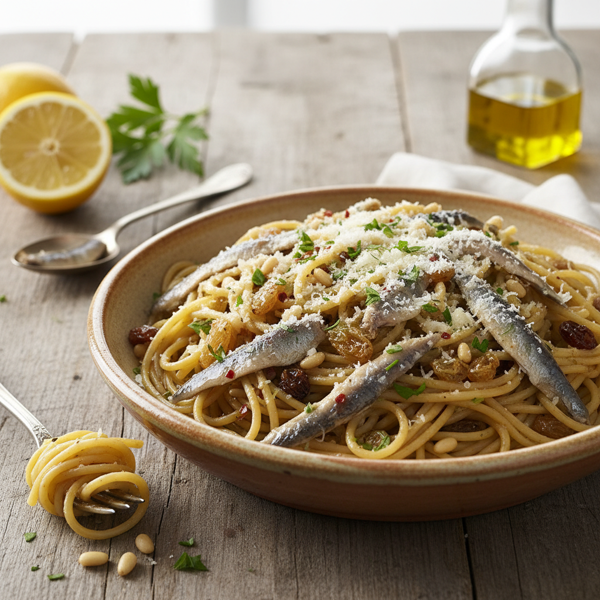 Sicilian Anchovy Spaghetti Delight recipe