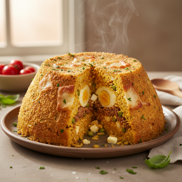Sicilian Baked Rice Timbale recipe