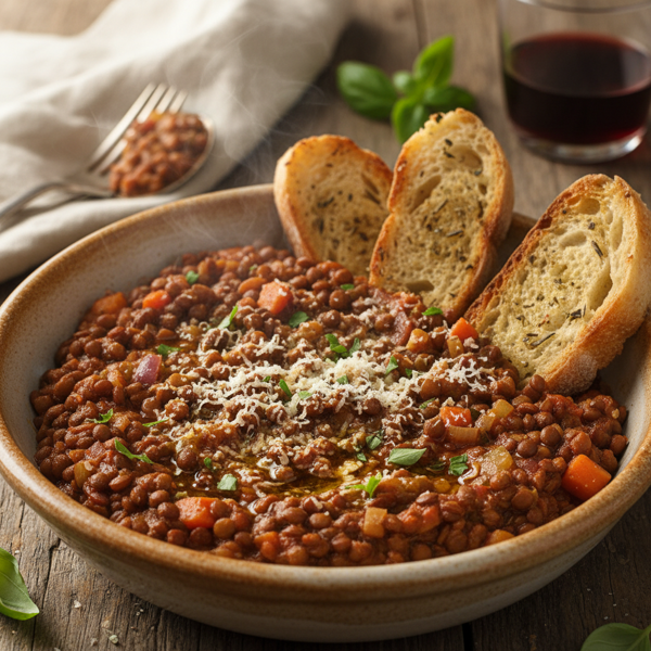 Sicilian Hearty Lentil Ragu recipe