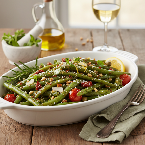 Sicilian Herb-Infused Green Beans recipe