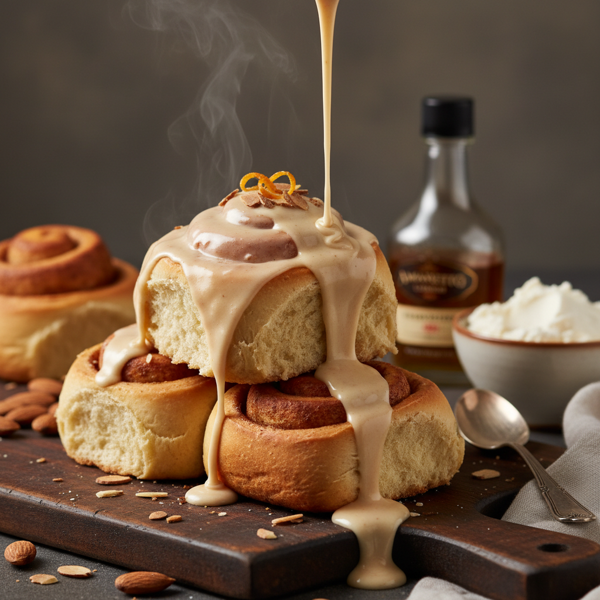 Silky Almond Amaretto Cream Cheese Glaze recipe