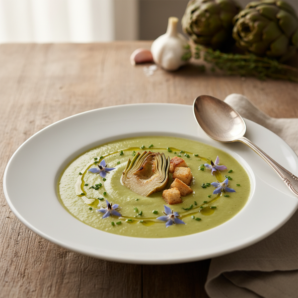 Silky Artichoke Cream Soup recipe