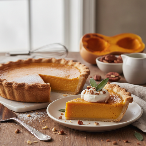 Silky Butternut Squash Custard Pie recipe