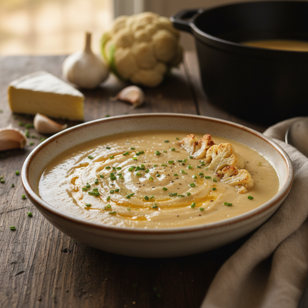 Silky Cauliflower and Brie Bisque recipe