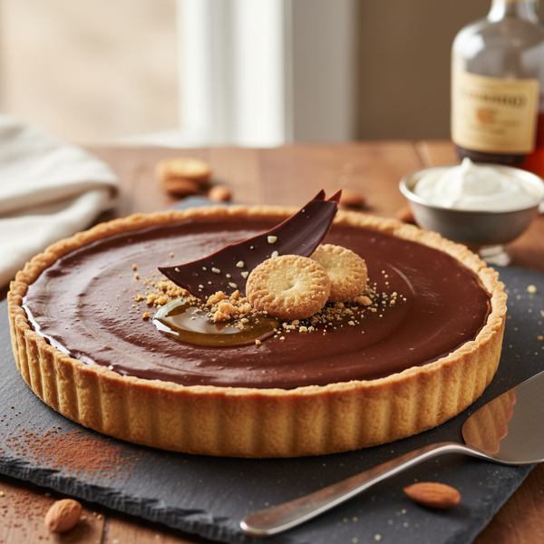 Silky Chocolate Amaretto Mousse Tart recipe