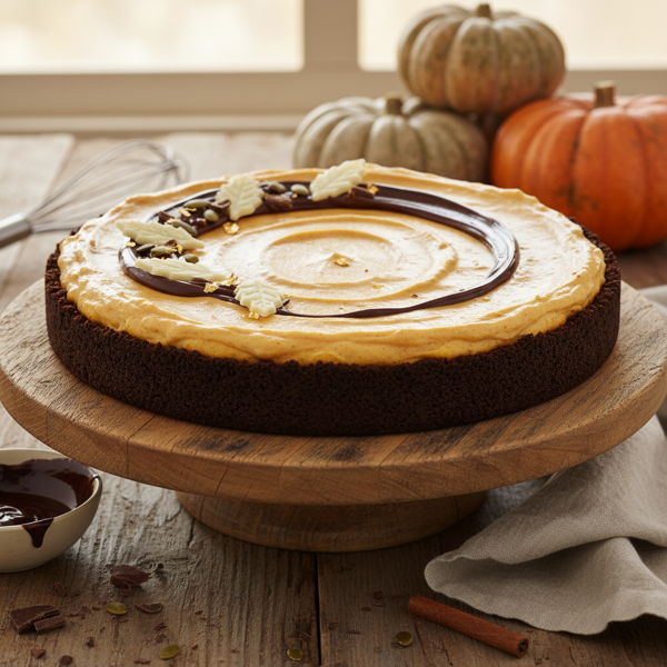 Silky Chocolate Pumpkin Chiffon Pie recipe