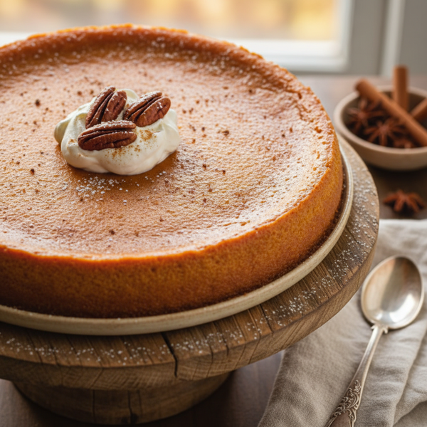 Silky Crustless Pumpkin Pie Delight recipe