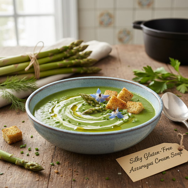 Silky Gluten-Free Asparagus Cream Soup recipe