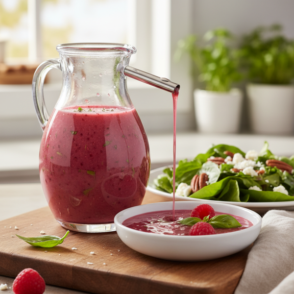 Silky Raspberry Basil Vinaigrette recipe