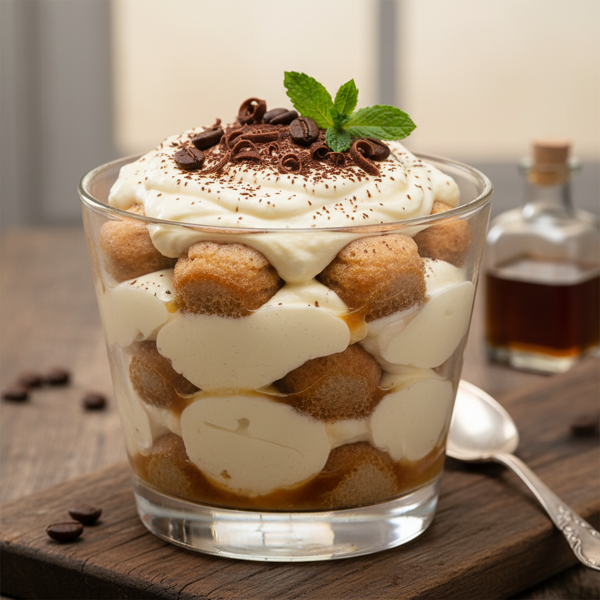 Silky Rum Ricotta Tiramisu recipe