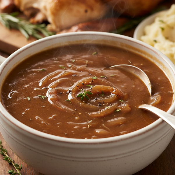 Silky Savory Onion Gravy recipe