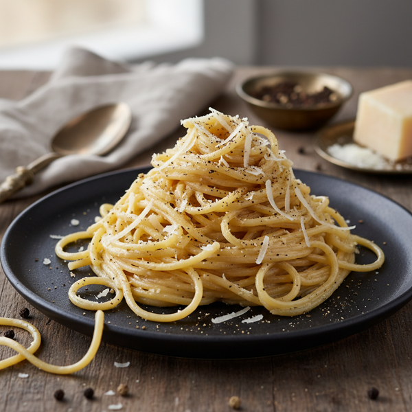 Silky Spaghetti Cacio e Pepe recipe