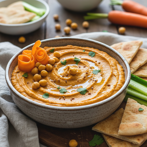 Silky Sweet Carrot and Chickpea Dip recipe