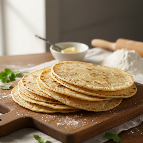Simple Homemade Flour Tortillas recipe