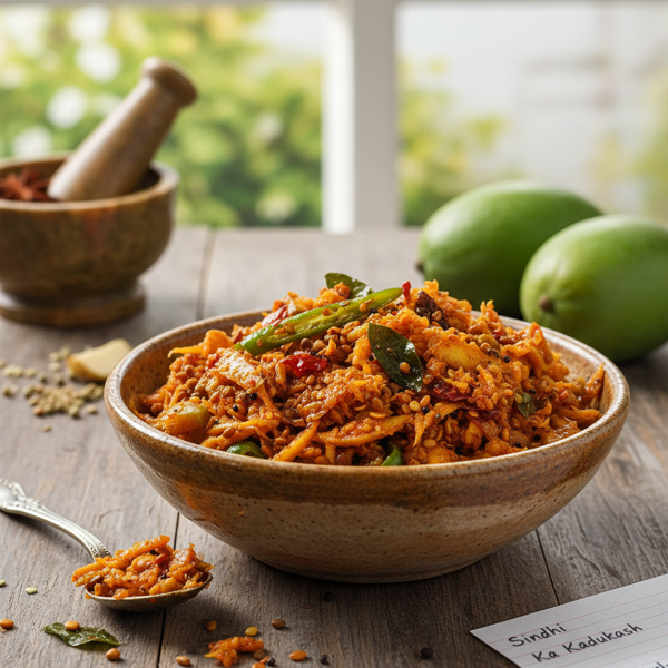 Sindhi Aam Ka Kadukash (Spicy Mango Pickle) recipe