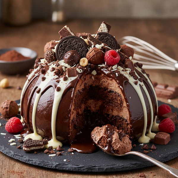 Sinful Chocolate Overload Bombe recipe