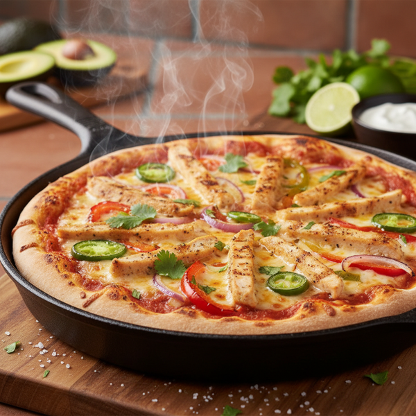 Sizzling Chicken Fajita Pizza recipe
