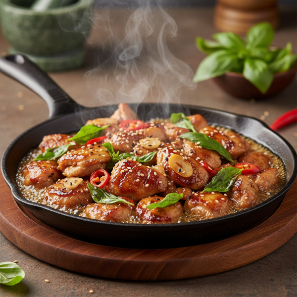 Sizzling Chicken and Basil Delight recipe