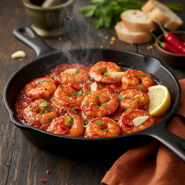 Sizzling Red Garlic Shrimp Delight recipe