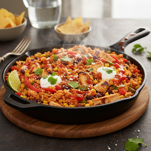 Sizzling Salsa Rice Skillet recipe