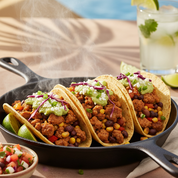 Sizzling South Beach Turkey Tacos recipe
