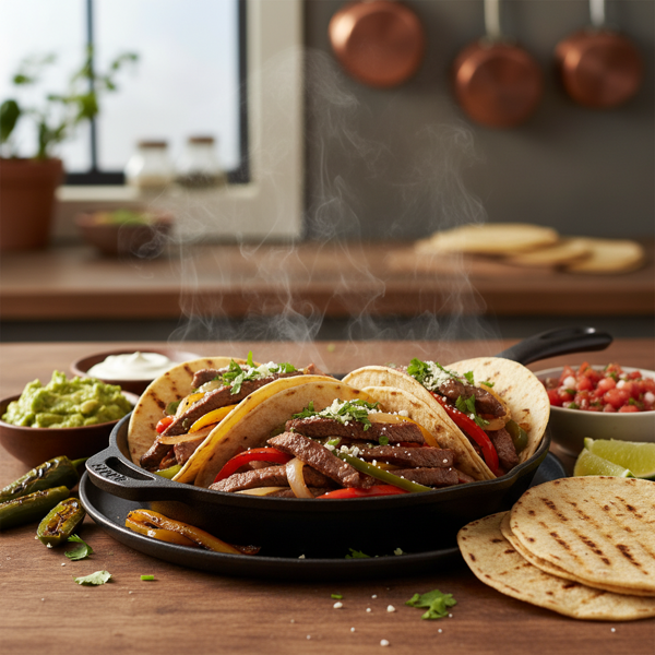 Sizzling Steak Fajitas Tacos recipe