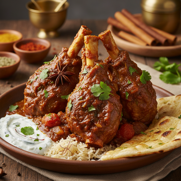 Slow-Braised Indian Curried Lamb Shanks recipe