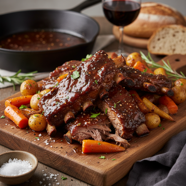 Slow-Braised Rustic Country Style Ribs recipe