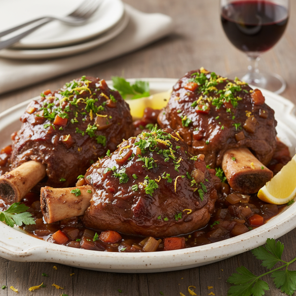 Slow-Braised Veal Shanks with Gremolata recipe