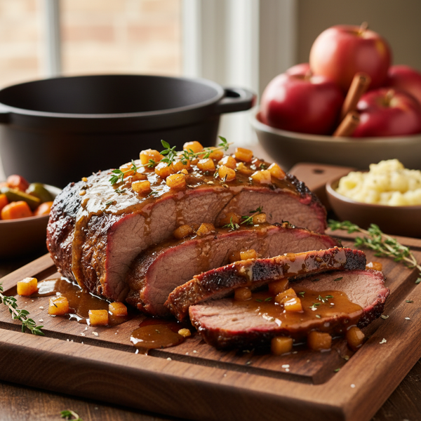 Slow-Cooked Apple-Glazed Beef Brisket recipe