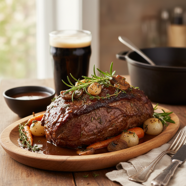 Slow-Cooked Beer-Braised Venison Roast recipe