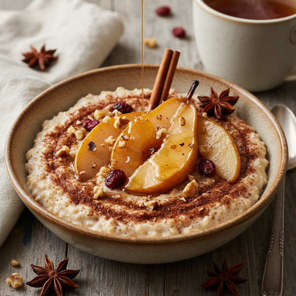 Slow-Cooked Cinnamon Pear Oatmeal Delight recipe