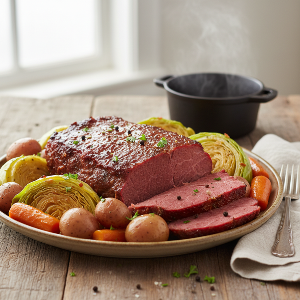 Slow-Cooked Corned Beef and Cabbage Delight recipe