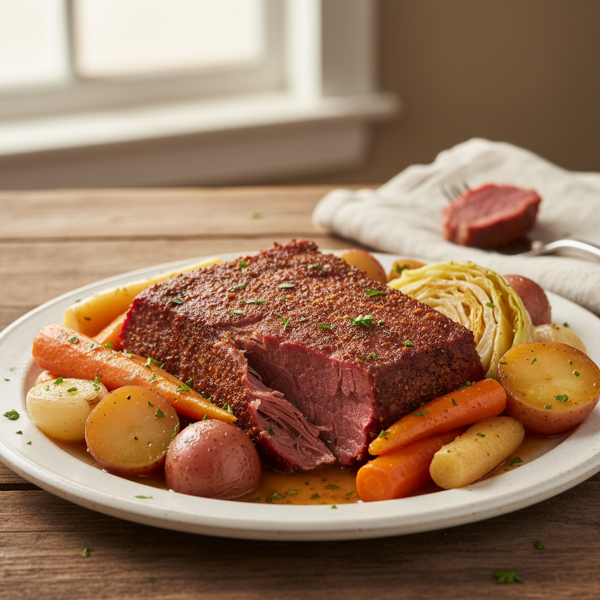 Slow-Cooked Corned Beef and Vegetable Medley recipe