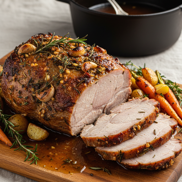 Slow-Cooked Garlic and Herb Pork Roast recipe