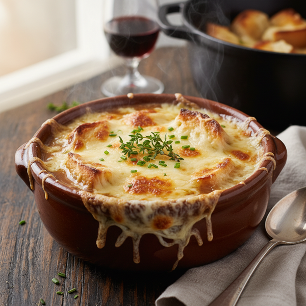 Slow-Cooked Gourmet French Onion Soup recipe