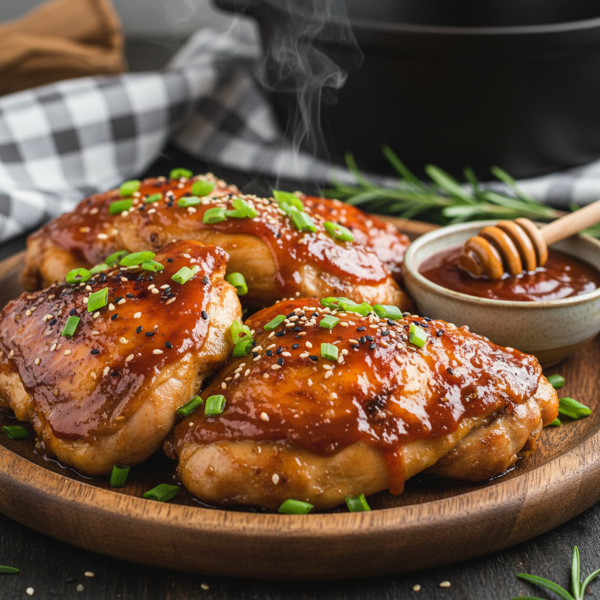 Slow-Cooked Honey BBQ Chicken Thighs recipe