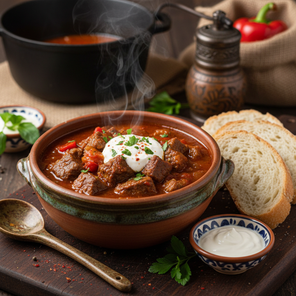 Slow-Cooked Hungarian Beef Goulash recipe