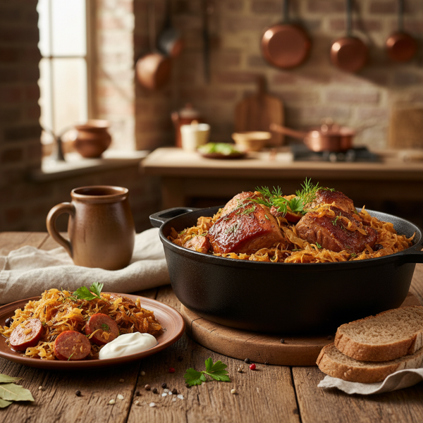 Slow-Cooked Pork and Sauerkraut Delight recipe