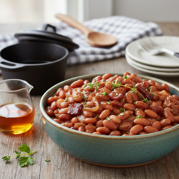 Slow-Cooked Quebec Maple-Glazed Beans recipe