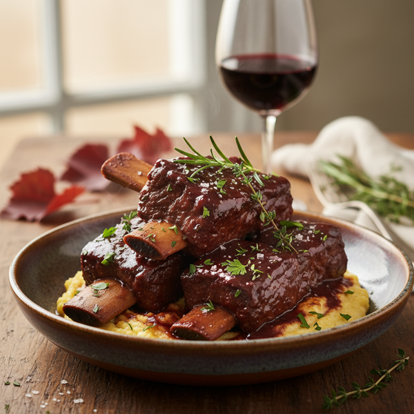 Slow-Cooked Red Wine Braised Short Ribs recipe