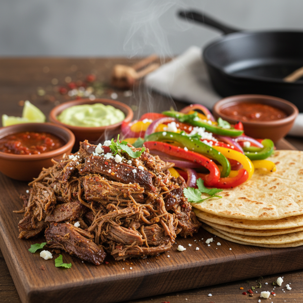 Slow-Cooked Shredded Beef Fajitas Delight recipe