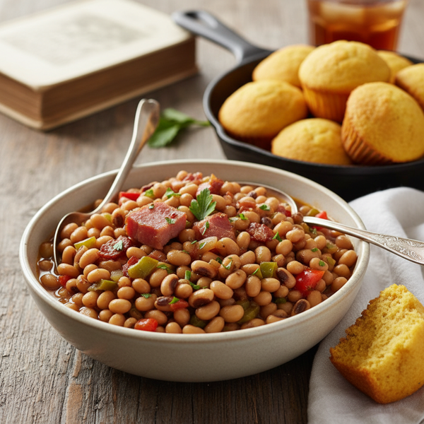 Slow-Cooked Southern Black-Eyed Peas with Ham recipe