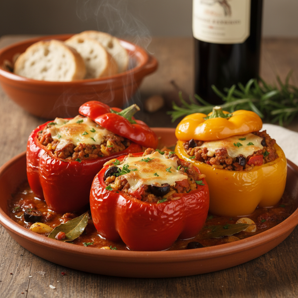 Slow-Cooked Spanish-Style Stuffed Bell Peppers recipe