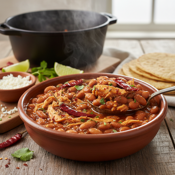 Slow-Cooked Spicy Pinto Beans with Chicken Broth recipe