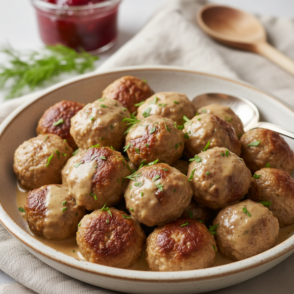 Slow-Cooked Swedish Meatballs with Creamy Sauce recipe